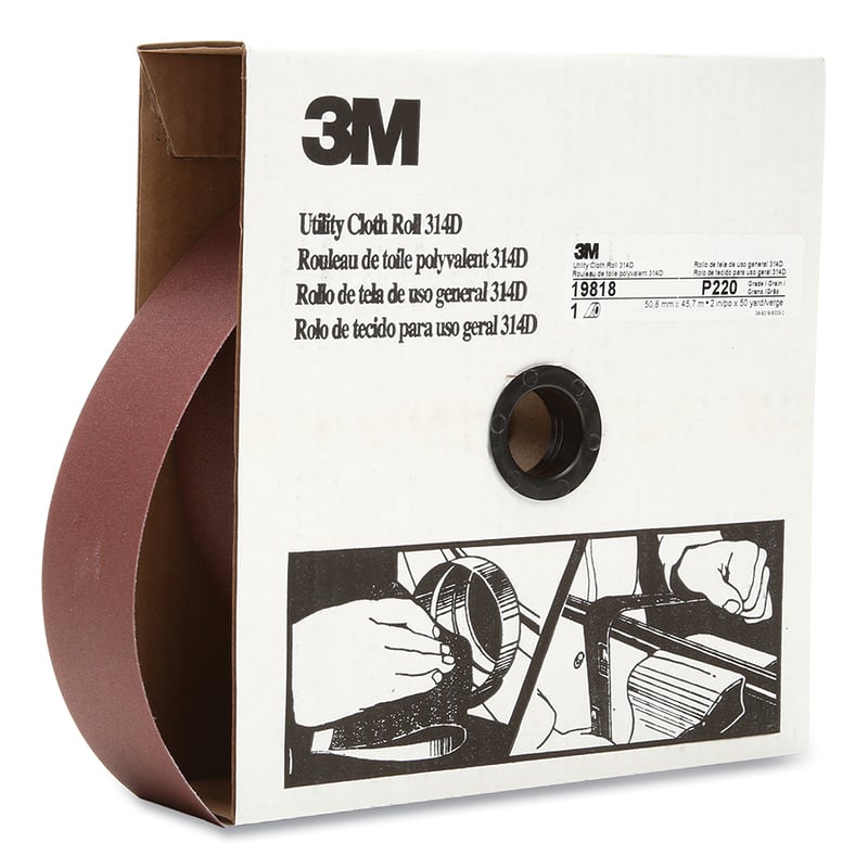 3M Cubitron Utility Cloth Roll 314D - 1 Inch X 50 Yards P400 J-Weight